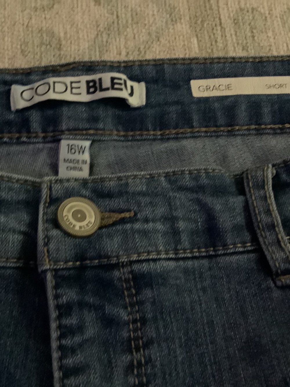 Code Bleu Embroidered Jeans Shorts 16W Gracie Boho - Picture 9 of 9